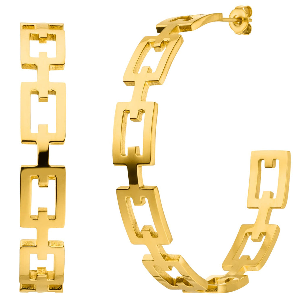 Boucles d'oreilles chaîne | acier inoxydable