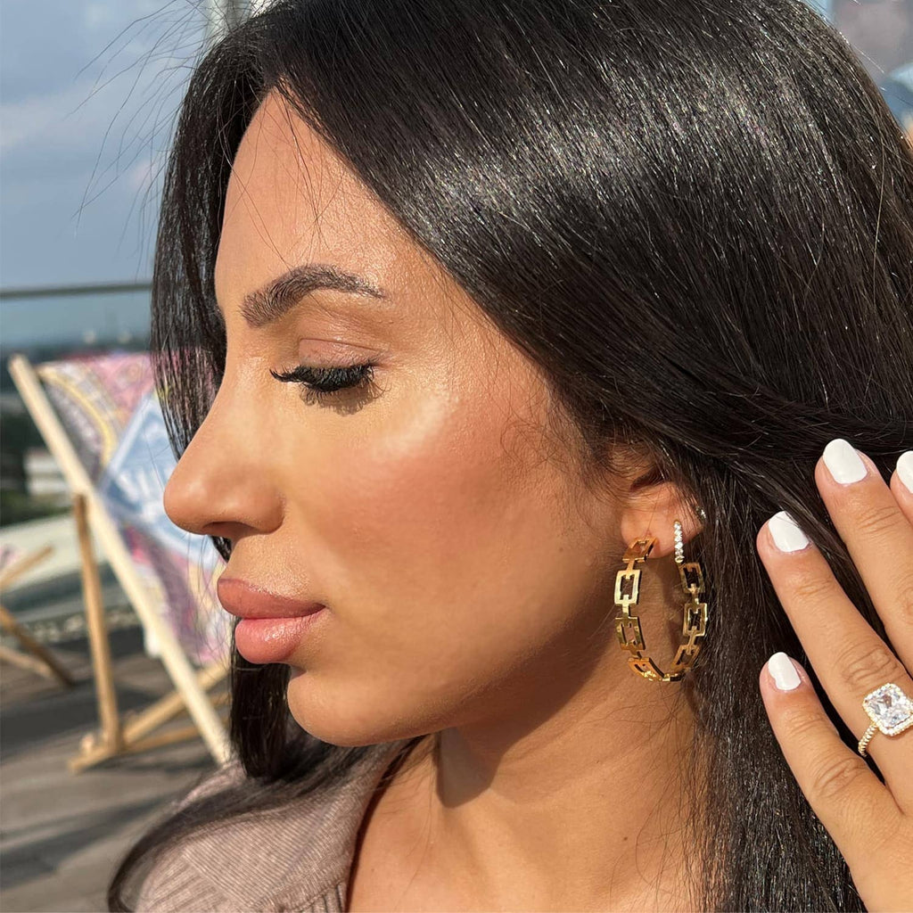 Boucles d'oreilles chaîne | acier inoxydable