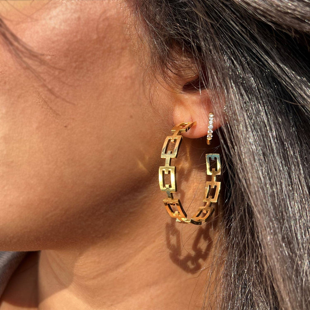 Boucles d'oreilles chaîne | acier inoxydable